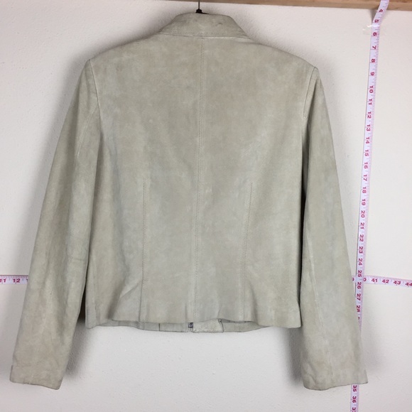 🌞FREE Révue Leather Jacket Cream Buttery Soft 10 - Picture 7 of 8